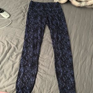 Fabletics Black and Blue Floral Design